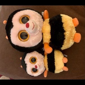 RETIRED TY BeanieBaby Boos - Sting the 6”&9” Bee’s